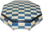Nr.115M06 Intarsien Blau/Weiss